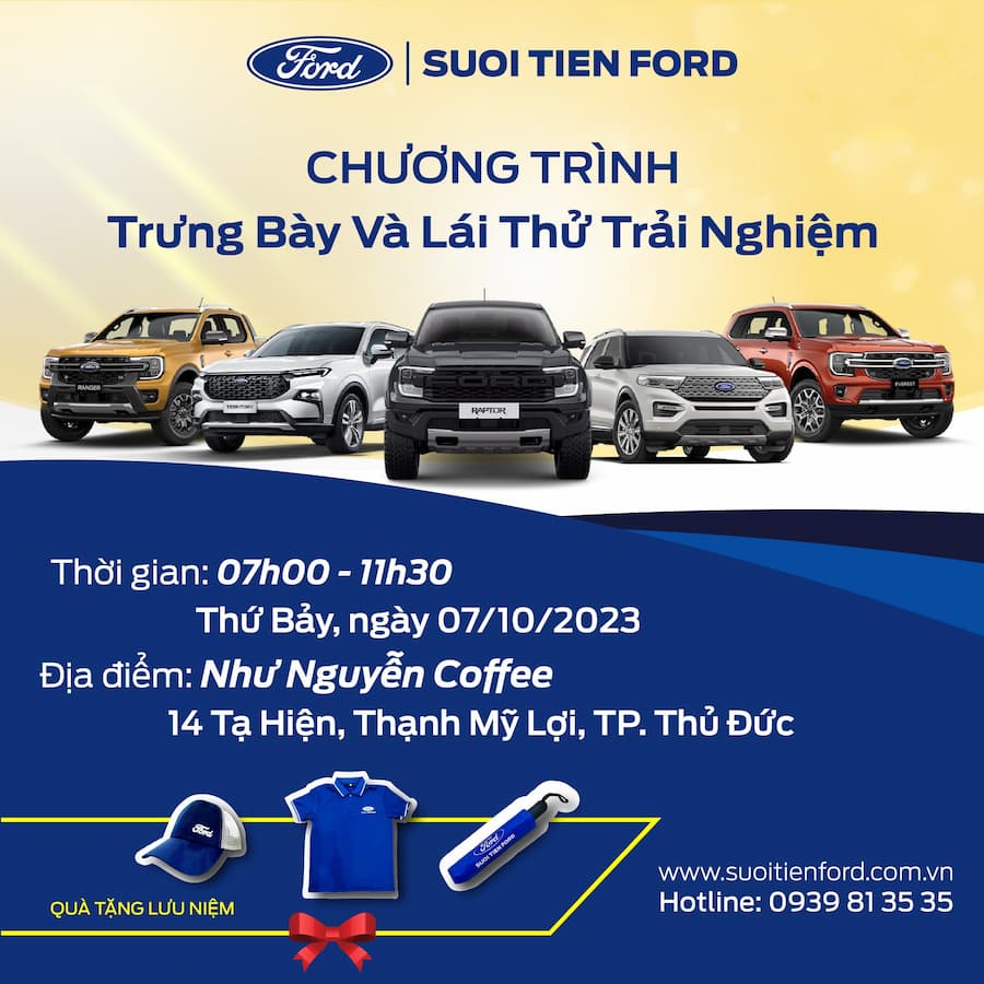 Trải nghiệm đỉnh cao - Chương trình trưng bày & lái thử các dòng xe Ford