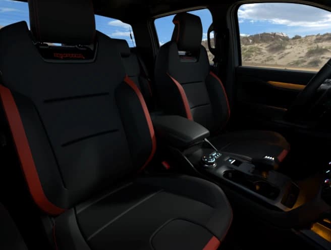 Ghế ngồi theo phong cách thiết kế Ford Performance