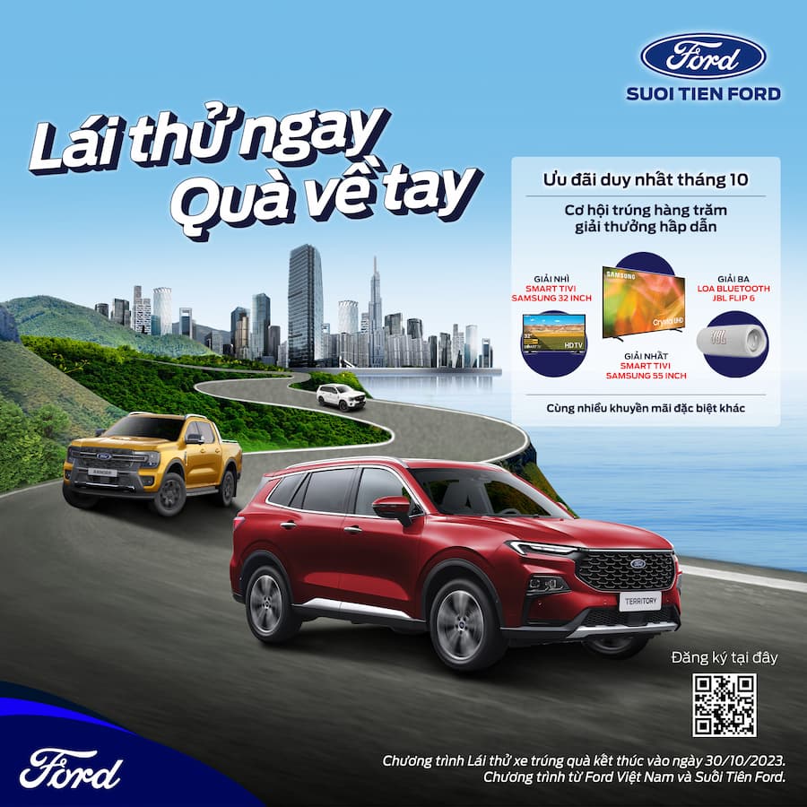 Lái thử ngay - Quà về tay. Ưu đãi duy nhất trong tháng 10