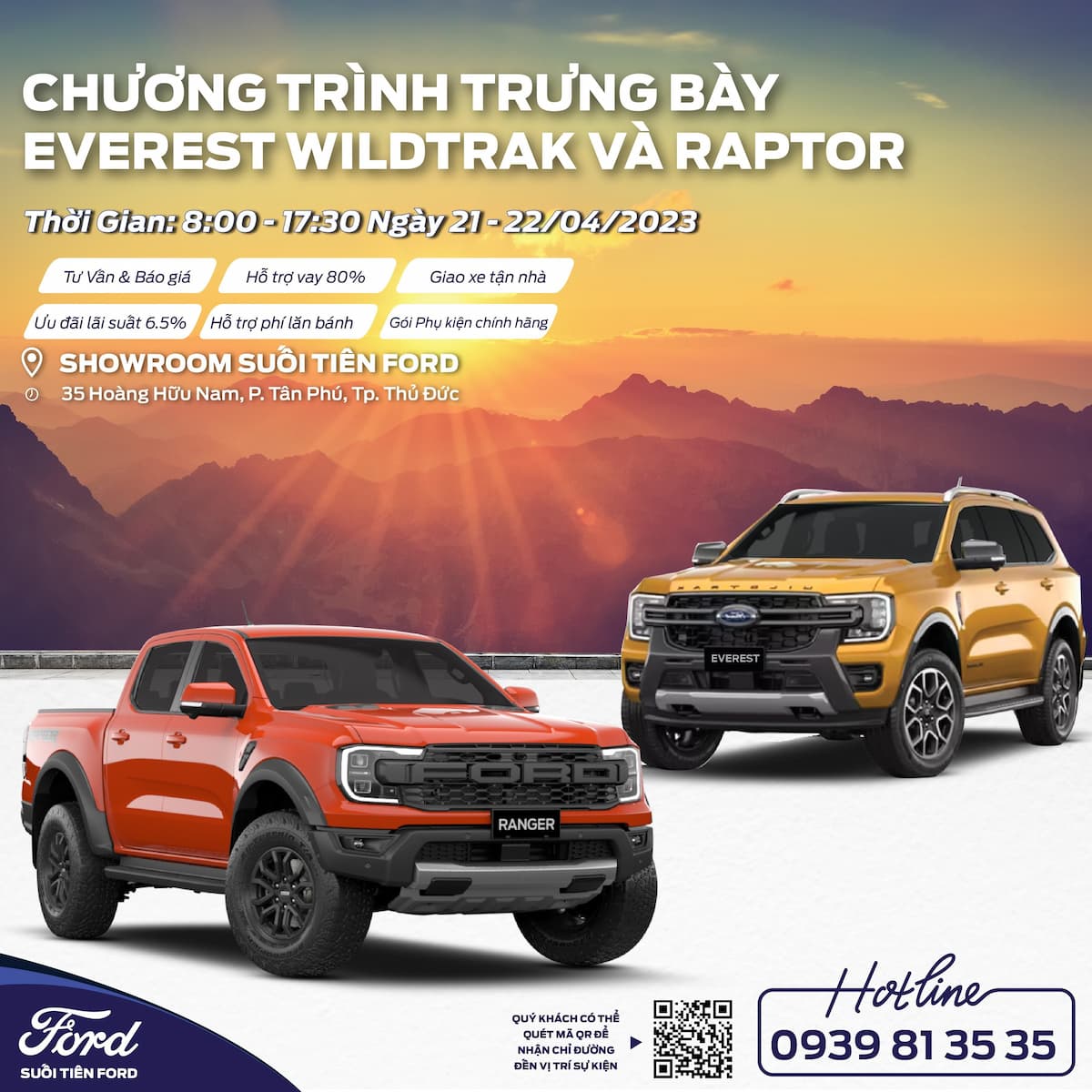 CHƯƠNG TRÌNH TRƯNG BÀY EVEREST WILDTRAK & RAPTOR