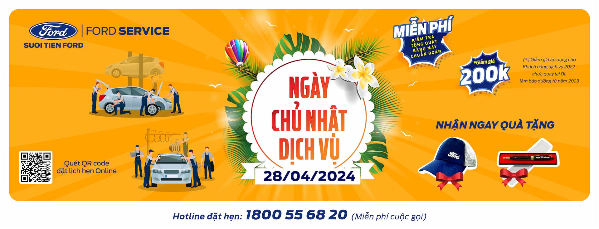 CHƯƠNG TRÌNH CHỦ NHẬT DỊCH VỤ NGÀY 28/04/2024 CÙNG SUỐI TIÊN FORD