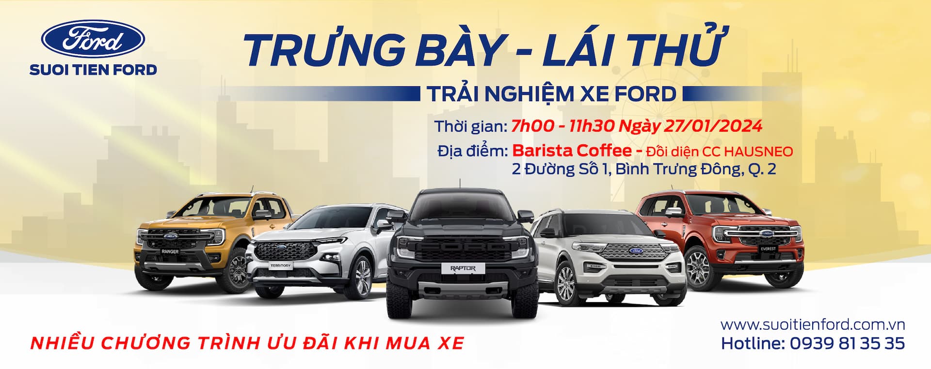 SỰ KIỆN TRẢI NGHIỆM LÁI THỬ CÁC DÒNG XE FORD
