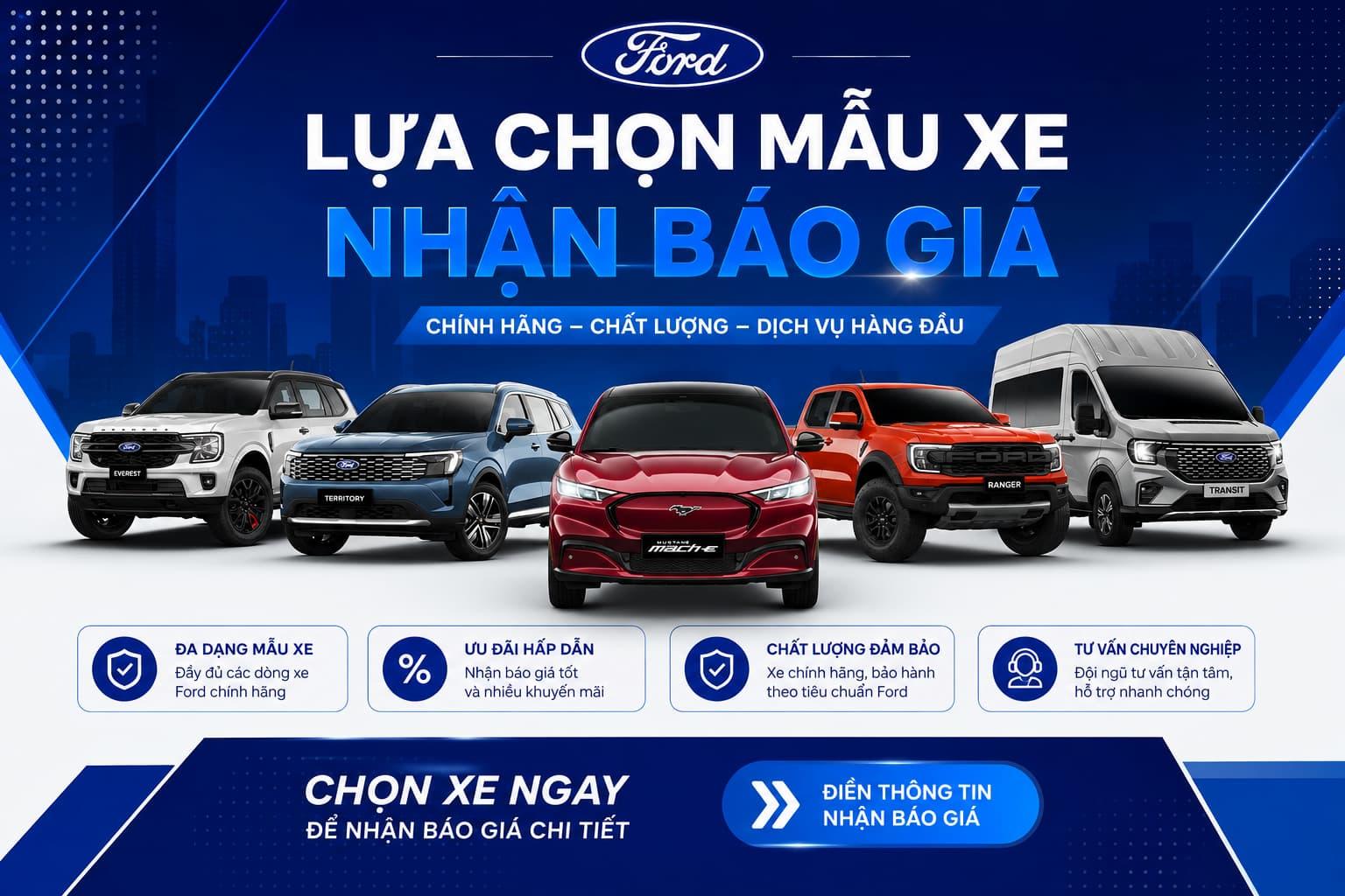 Lựa chọn mẫu xe Ford