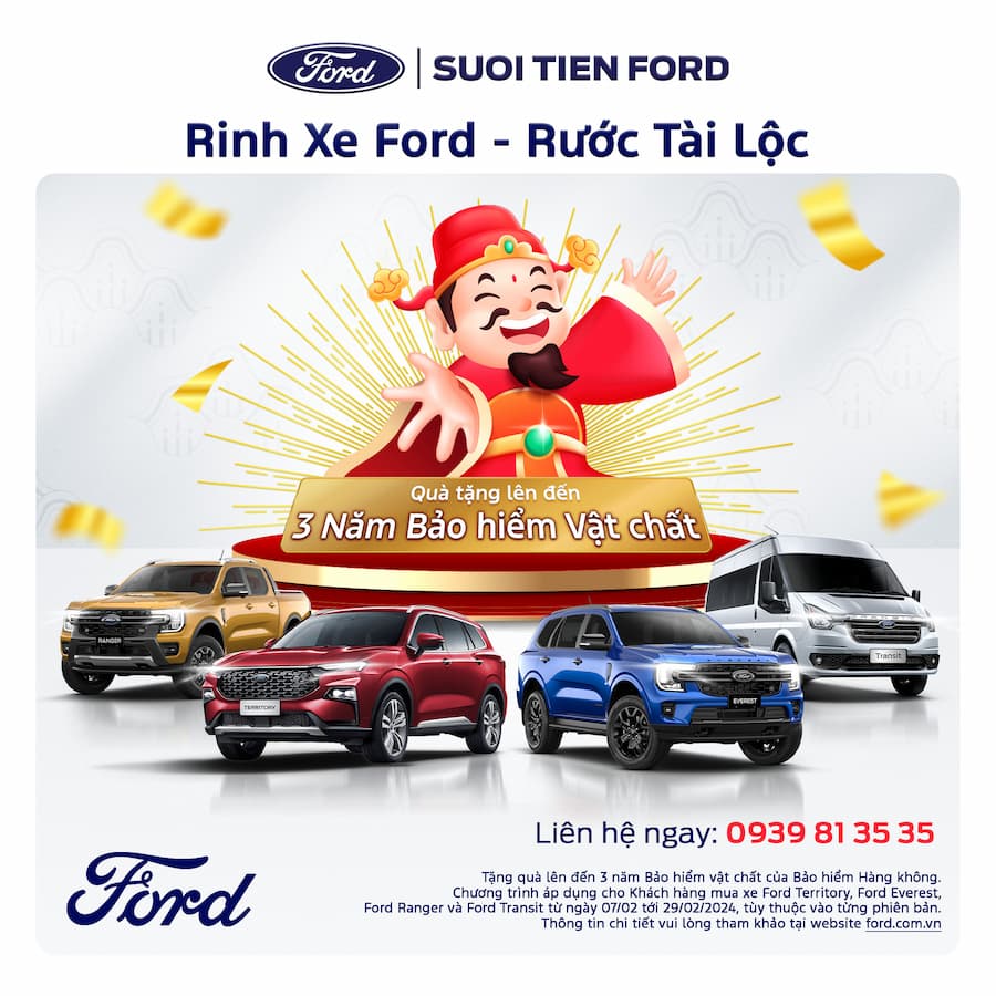 RINH XE FORD – RƯỚC TÀI LỘC 