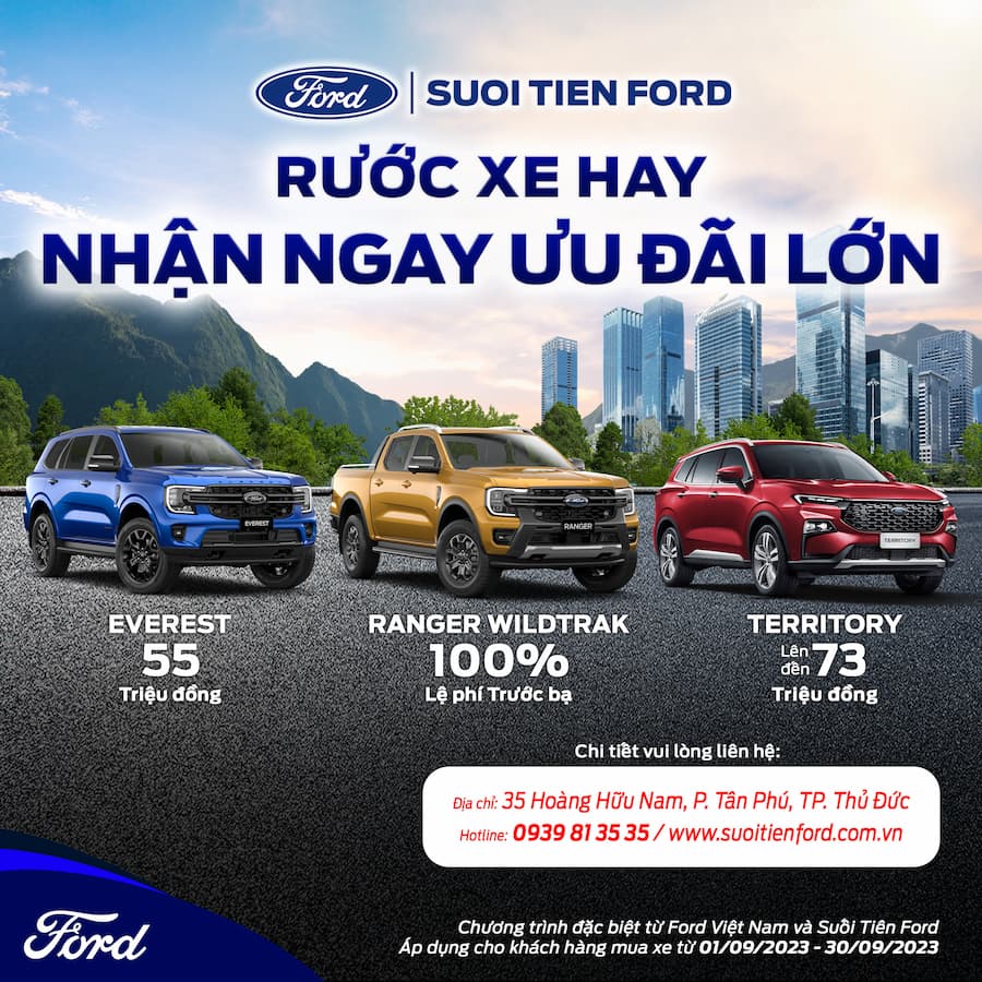 RƯỚC XE HAY - NHẬN NGAY ƯU ĐÃI LỚN KHI MUA XE FORD THÁNG 9