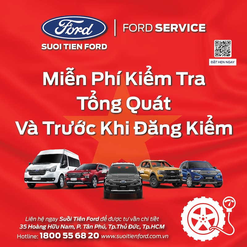SUỐI TIÊN FORD KHUYẾN MÃI DỊCH VỤ CHÀO MỪNG ĐẠI LỄ 1