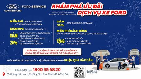 Chương trình khuyến mãi dịch vụ hấp dẫn tại Suối Tiên Ford