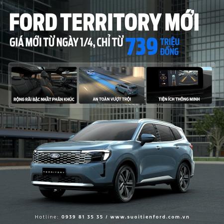 Ford Territory giá mới từ ngày 1/4/2026, chỉ từ 739 triệu