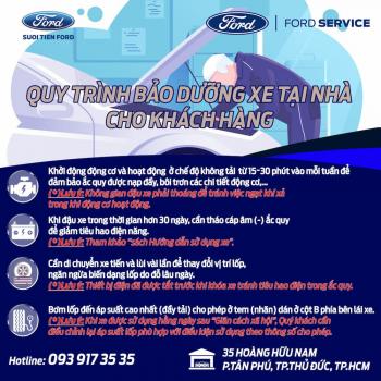 QUY TRÌNH BẢO DƯỠNG XE TẠI NHÀ CHO KHÁCH HÀNG
