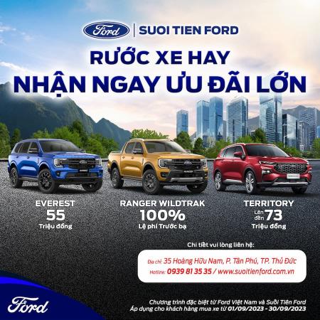 RƯỚC XE HAY - NHẬN NGAY ƯU ĐÃI LỚN KHI MUA XE FORD THÁNG 9
