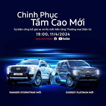 Sự kiện công bố giá xe & ra mắt Ranger Stormtrak và Everest Platinum