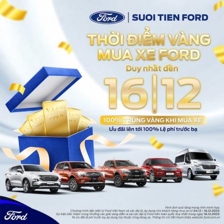 Thời điểm vàng mua xe Ford duy nhất đến 16/12