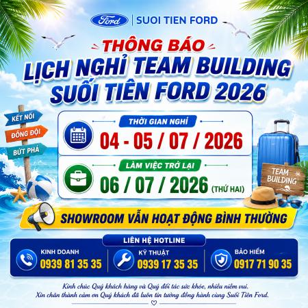 THÔNG BÁO LỊCH NGHỈ TEAM BUILDING 2026