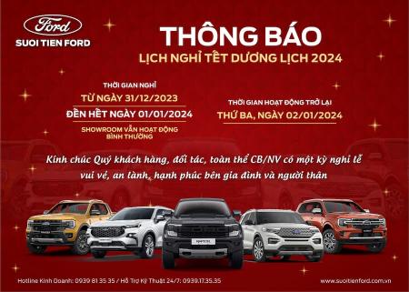 THÔNG BÁO LỊCH NGHỈ TẾT DƯƠNG LỊCH 2024