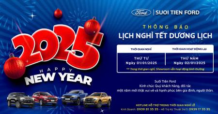 THÔNG BÁO LỊCH NGHỈ TẾT DƯƠNG LỊCH 2025