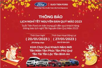 THÔNG BÁO LỊCH NGHỈ TẾT NGUYÊN ĐÁN QUÝ MÃO 2023