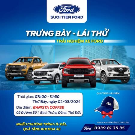 Khám phá và trải nghiệm xe Ford cùng Suối Tiên Ford
