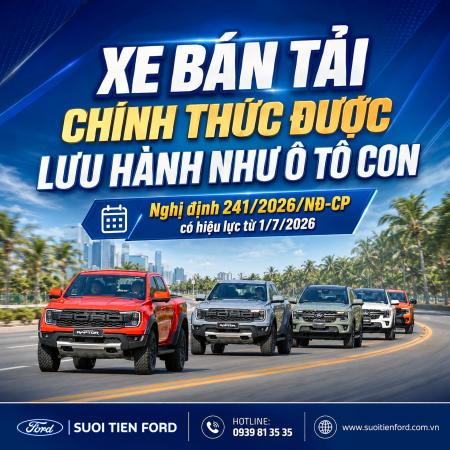 Xe bán tải chính thức được lưu hành như ô tô con